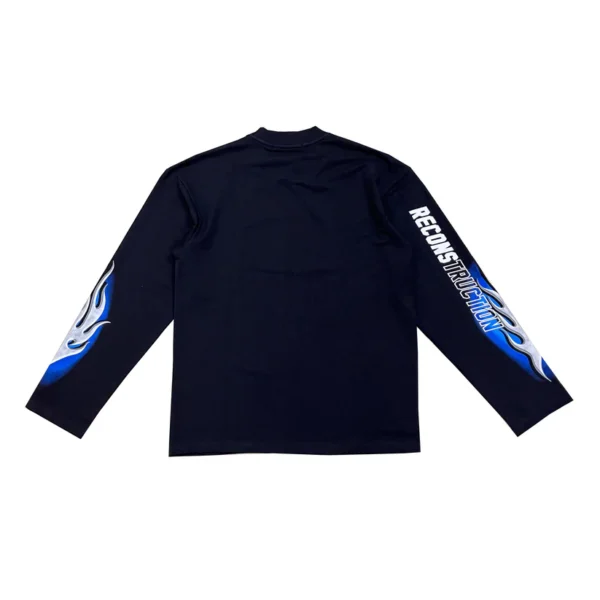 Flames And Cross Logo Graphic T-shirt - Image 2
